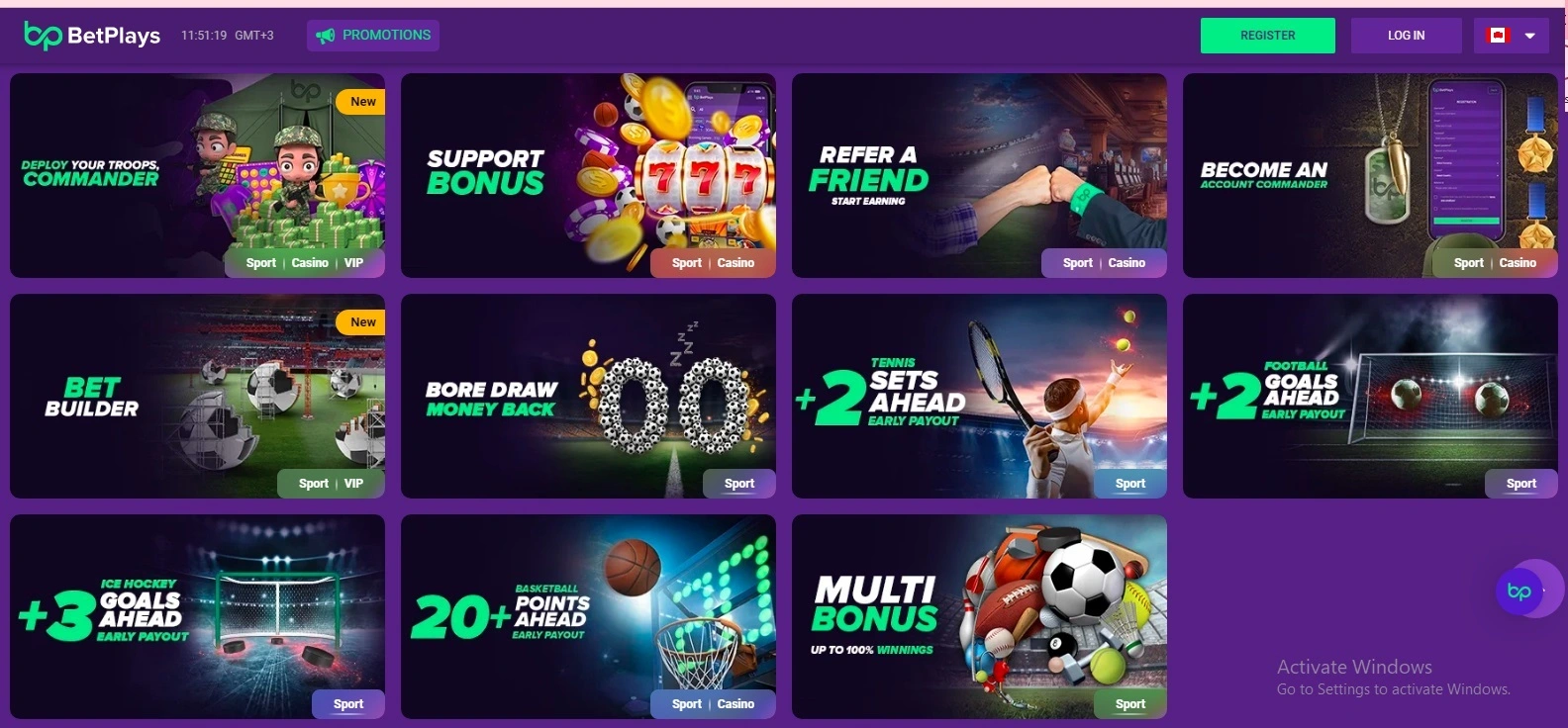 BetPlays sports promotions